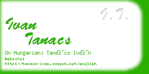 ivan tanacs business card